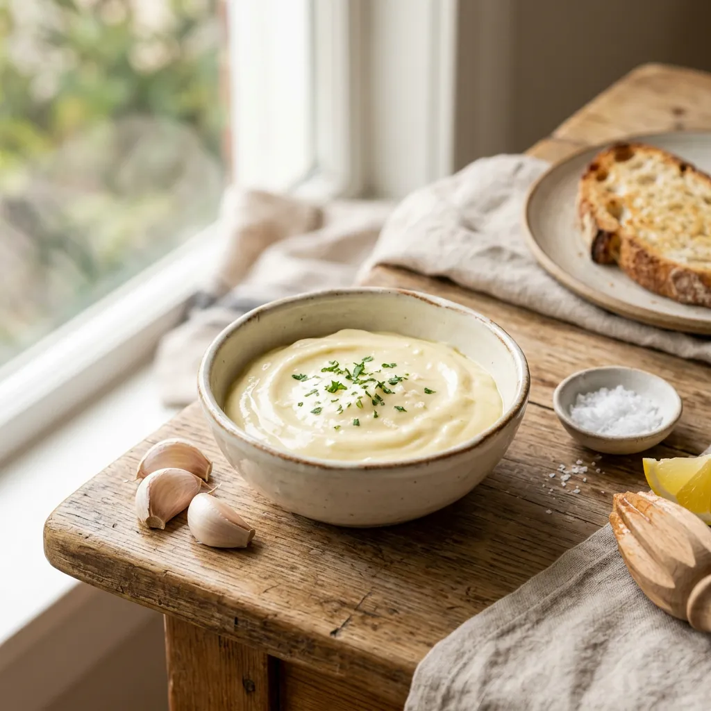 Spanish Alioli (Garlic Mayonnaise Sauce)