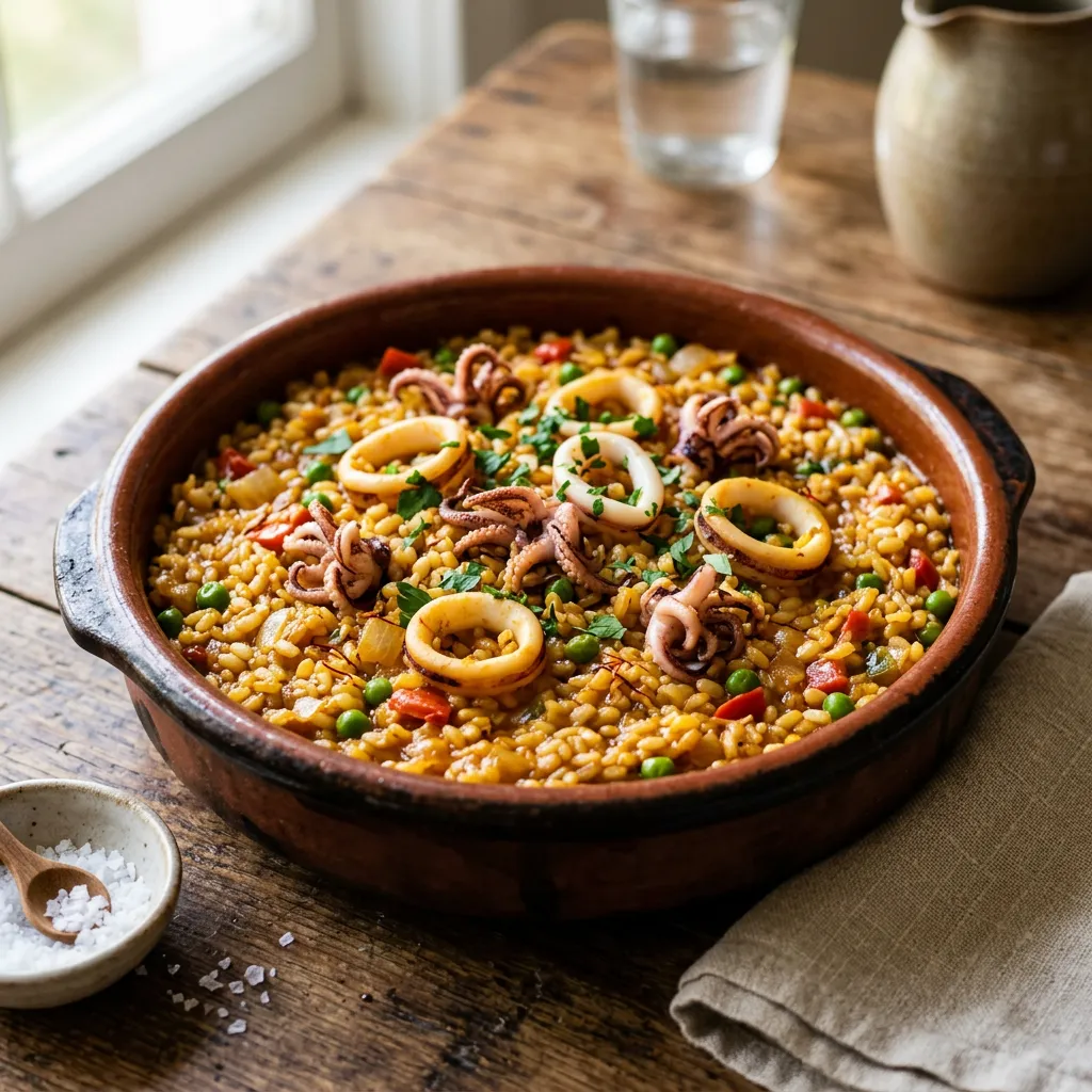 Spanish Calamari Rice (Arroz con Calamares) Recipe