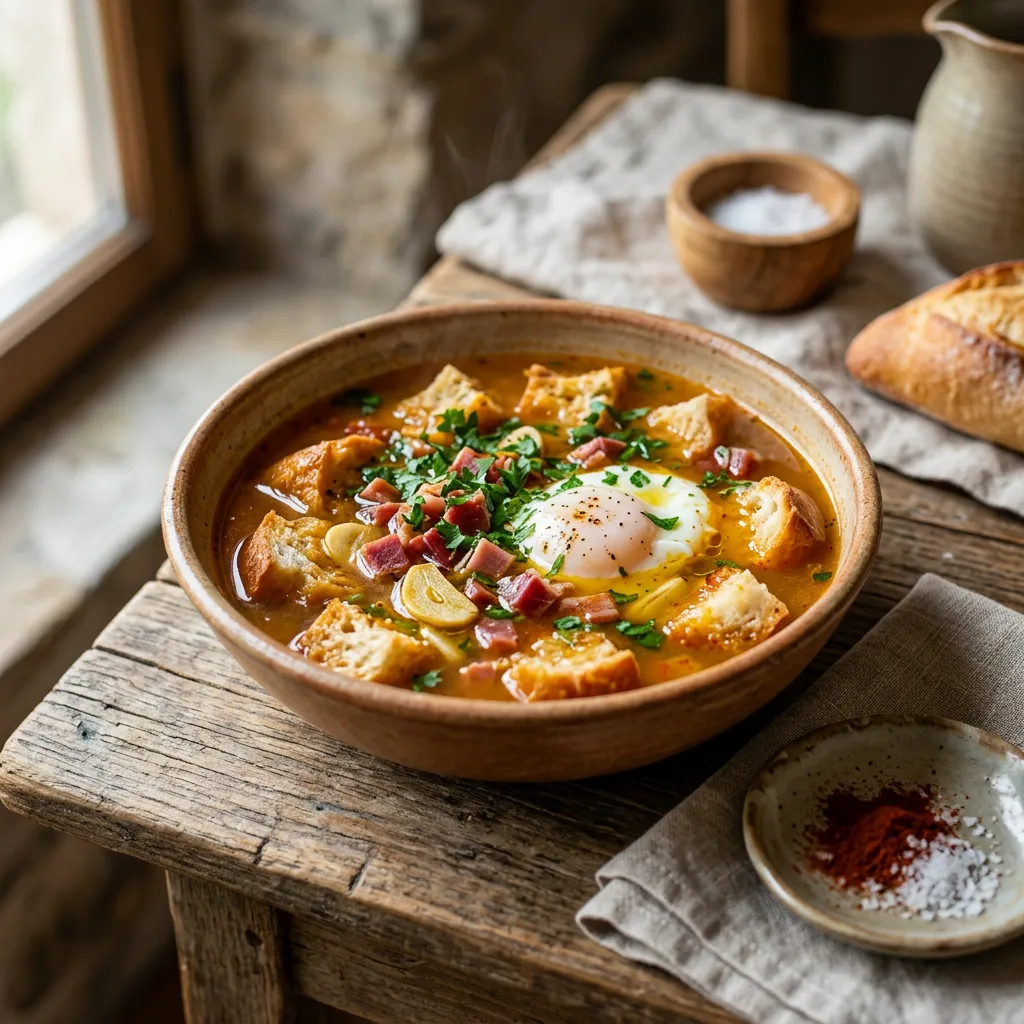 Spanish Garlic Soup (Sopa de Ajo)