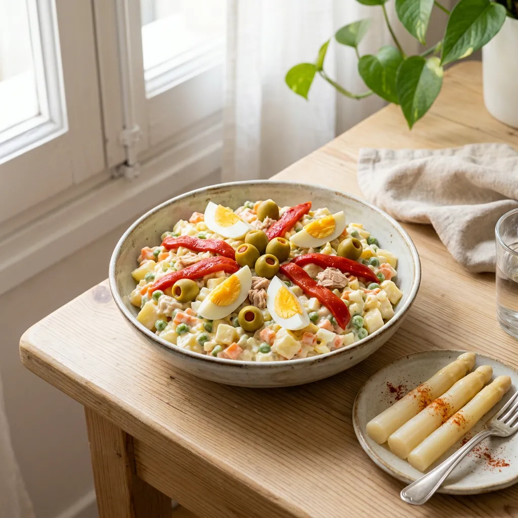 Spanish Potato Salad - Ensalada Rusa