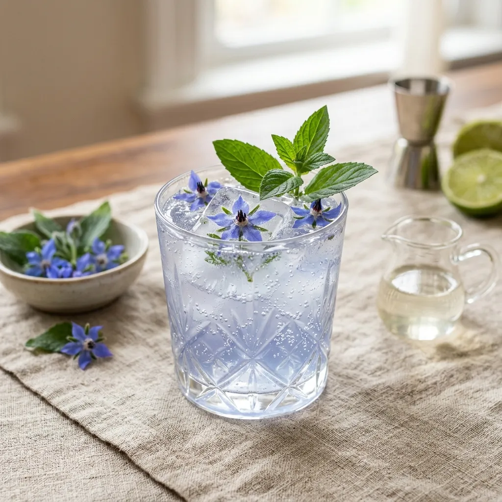Sparkling Borage Cocktail