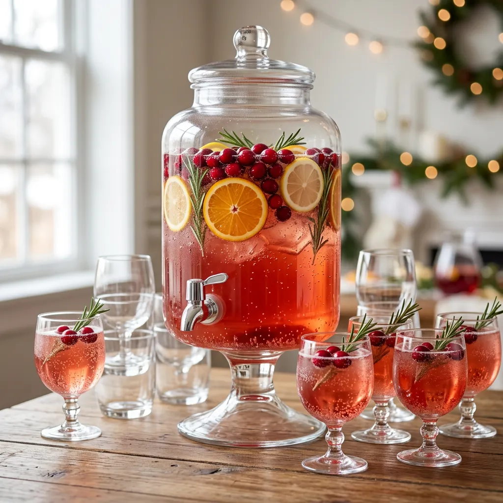 Sparkling Nonalcoholic Cranberry Punch