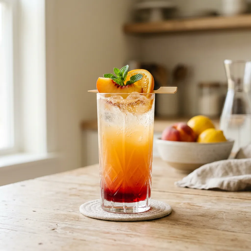 Sparkling Peach Sunrise