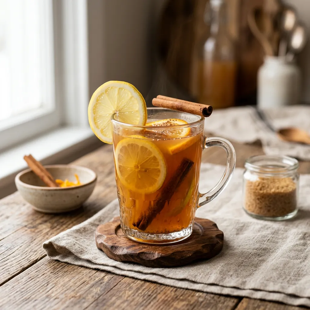 Spiced Apple Juice With Cinnamon and Nutmeg