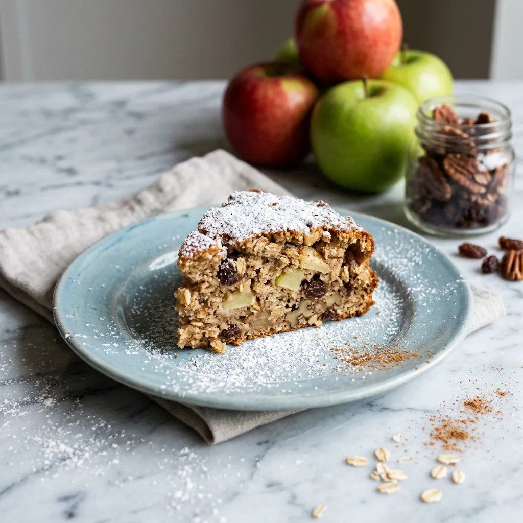 Spiced Apple Oatmeal Cake