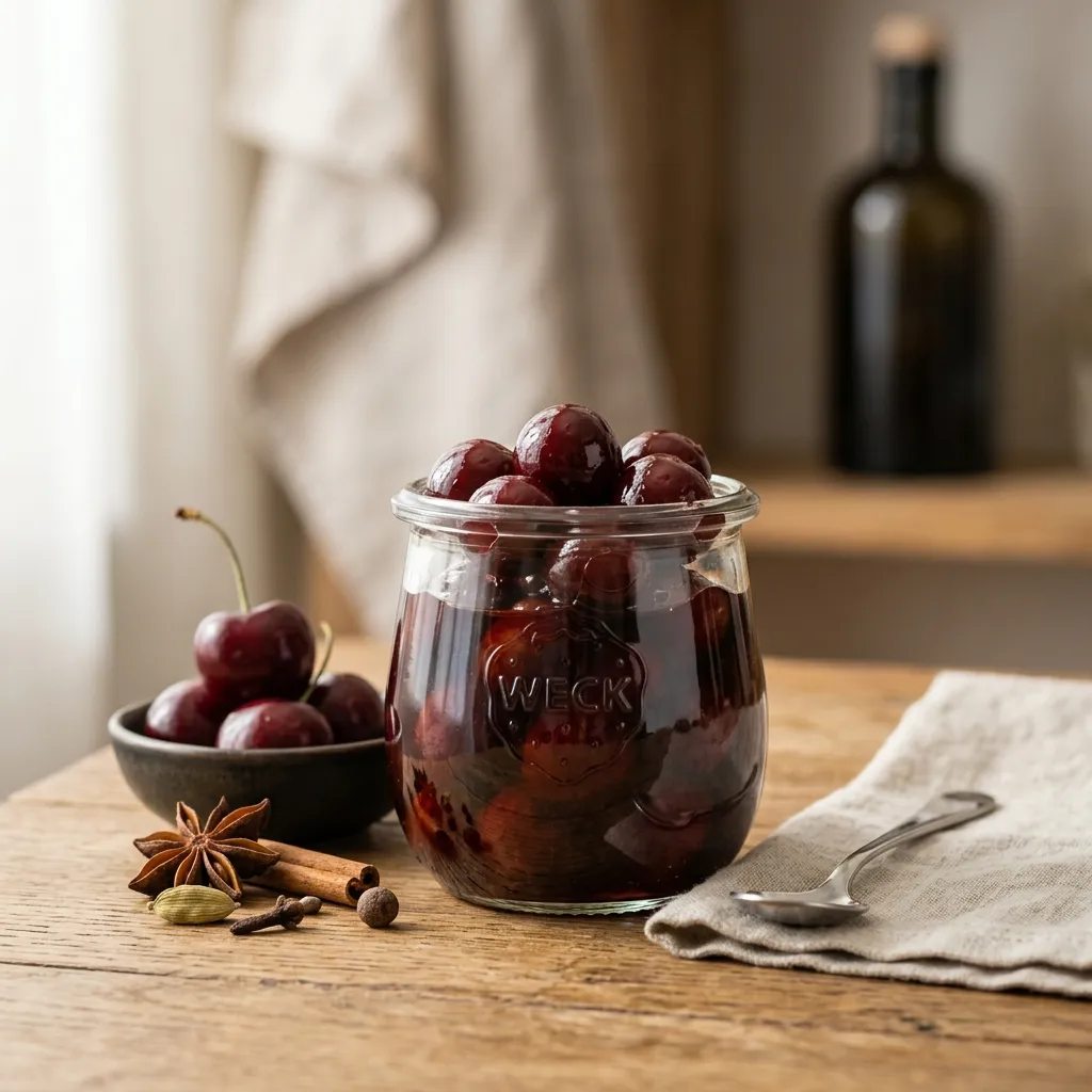 Spiced Brandied Cherries Recipe