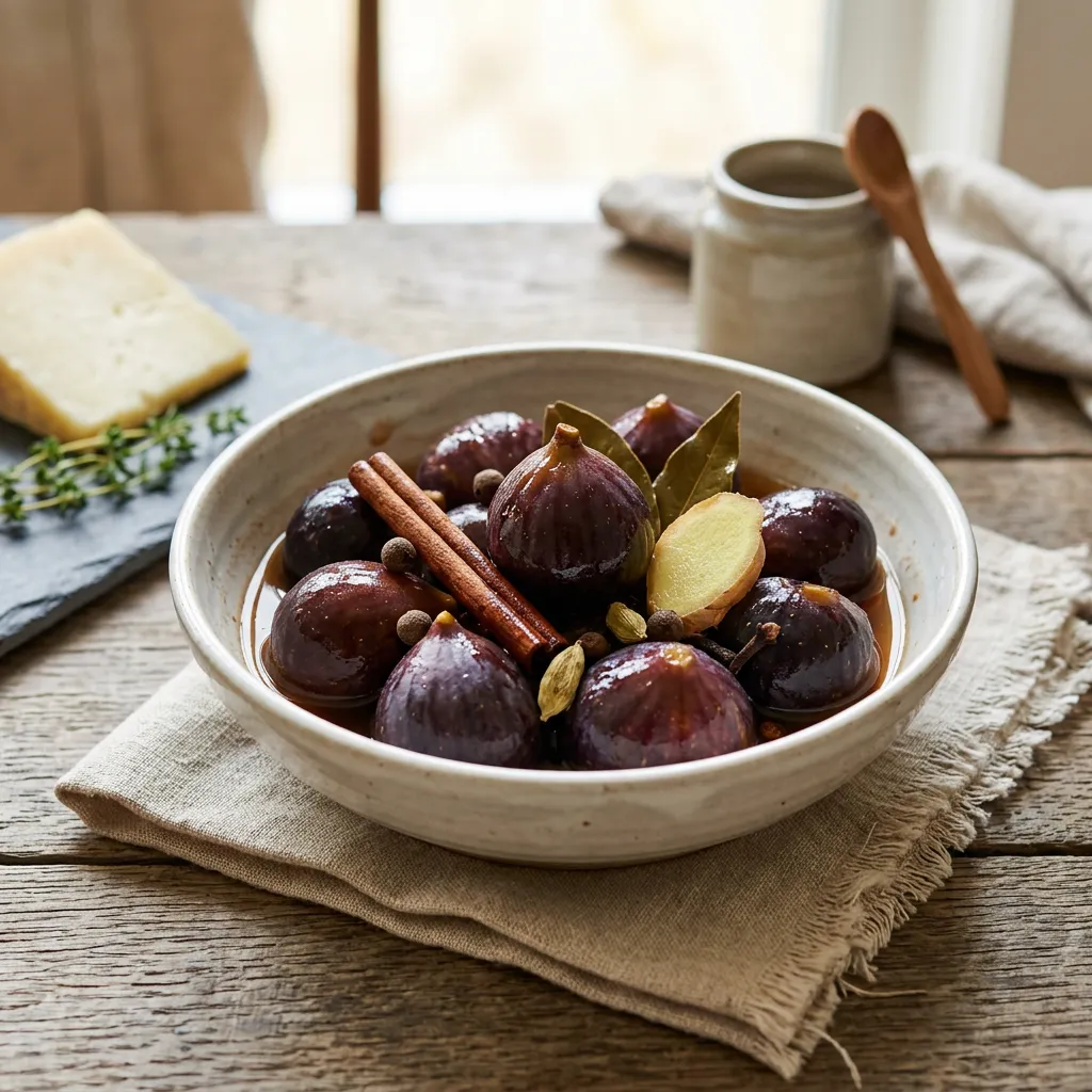 Spiced Pickled Figs With Ginger and Cardamom