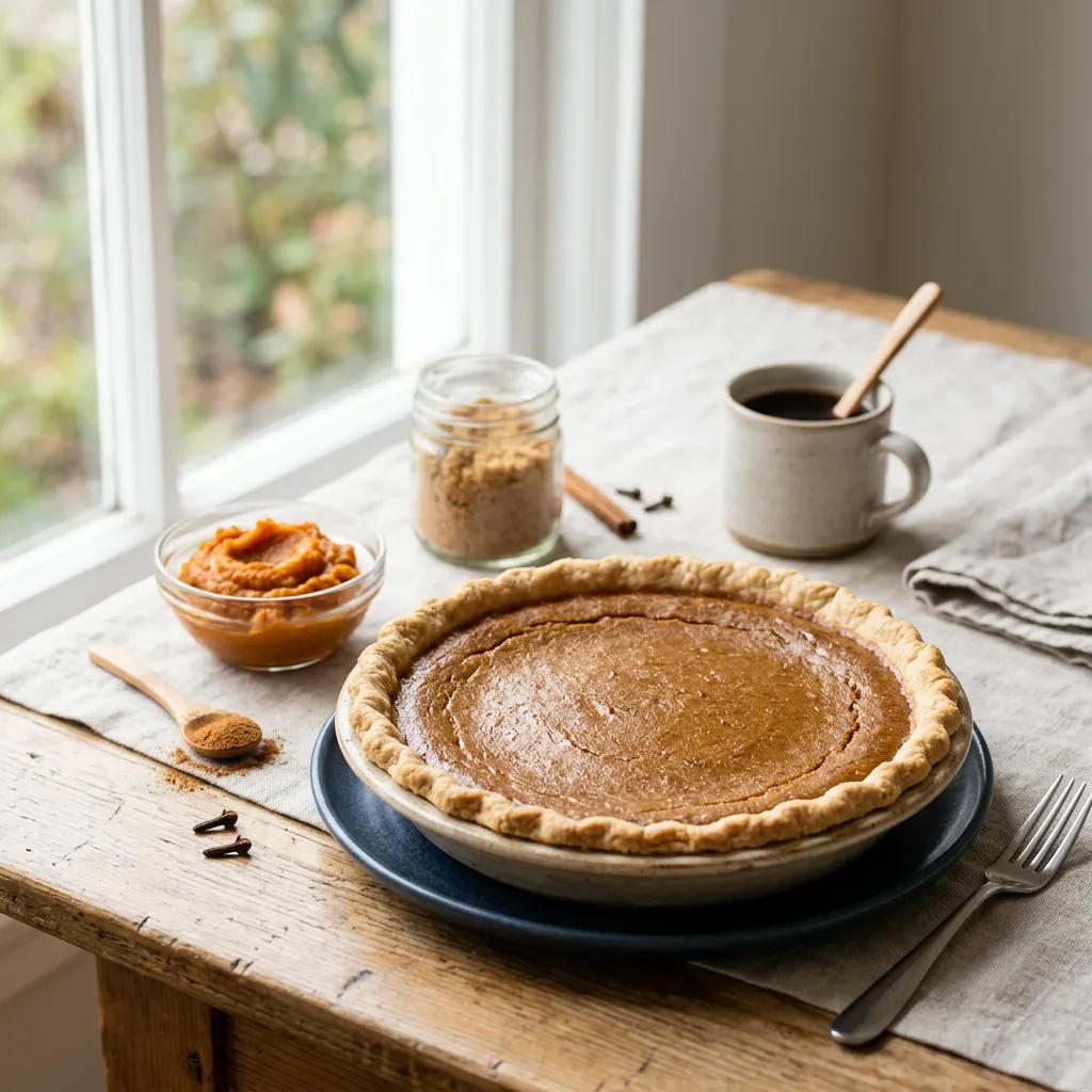 Spiced Pumpkin Pie With Molasses Recipe