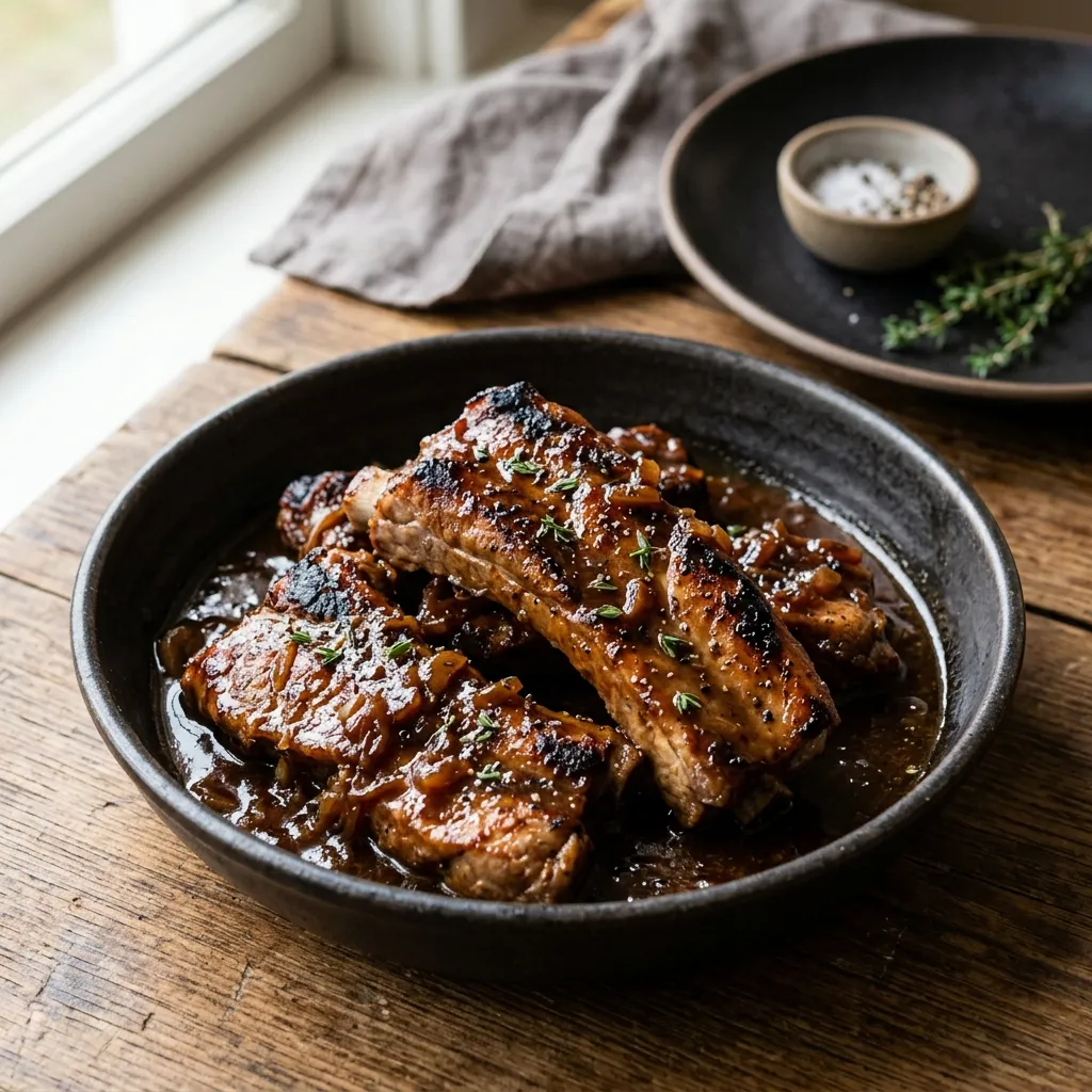 Spiced Skillet Country Style Pork Ribs Recipe