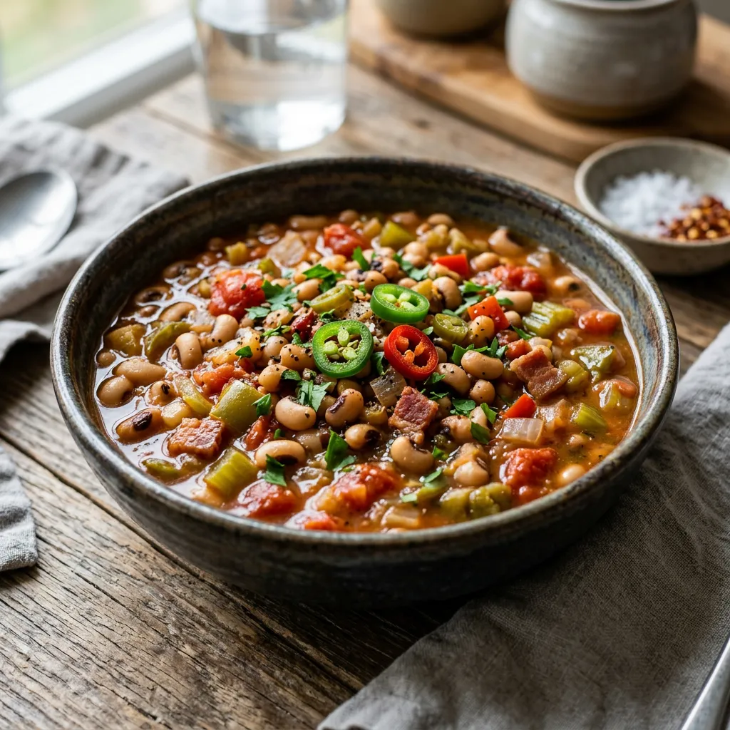 Spicy Black-Eyed Peas With Tomatoes and Peppers
