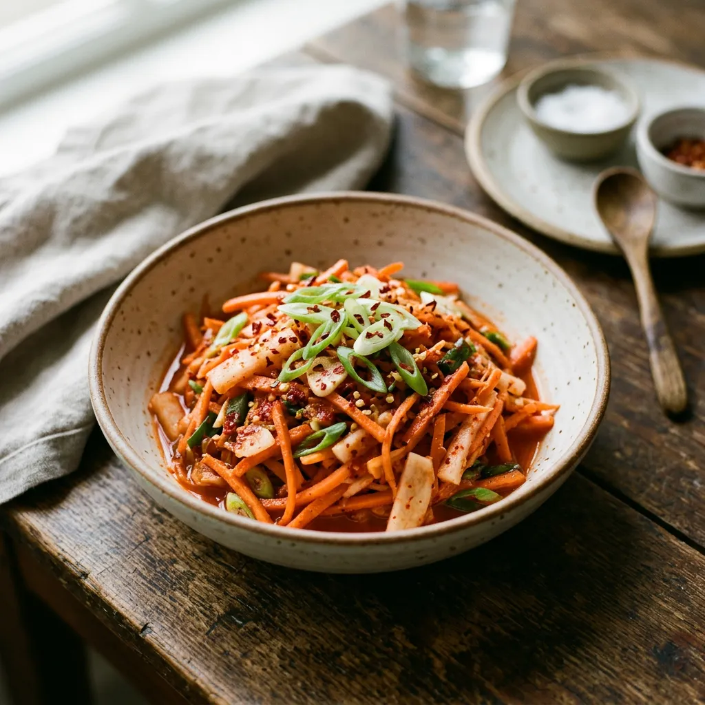 Spicy Carrot Kimchi Recipe