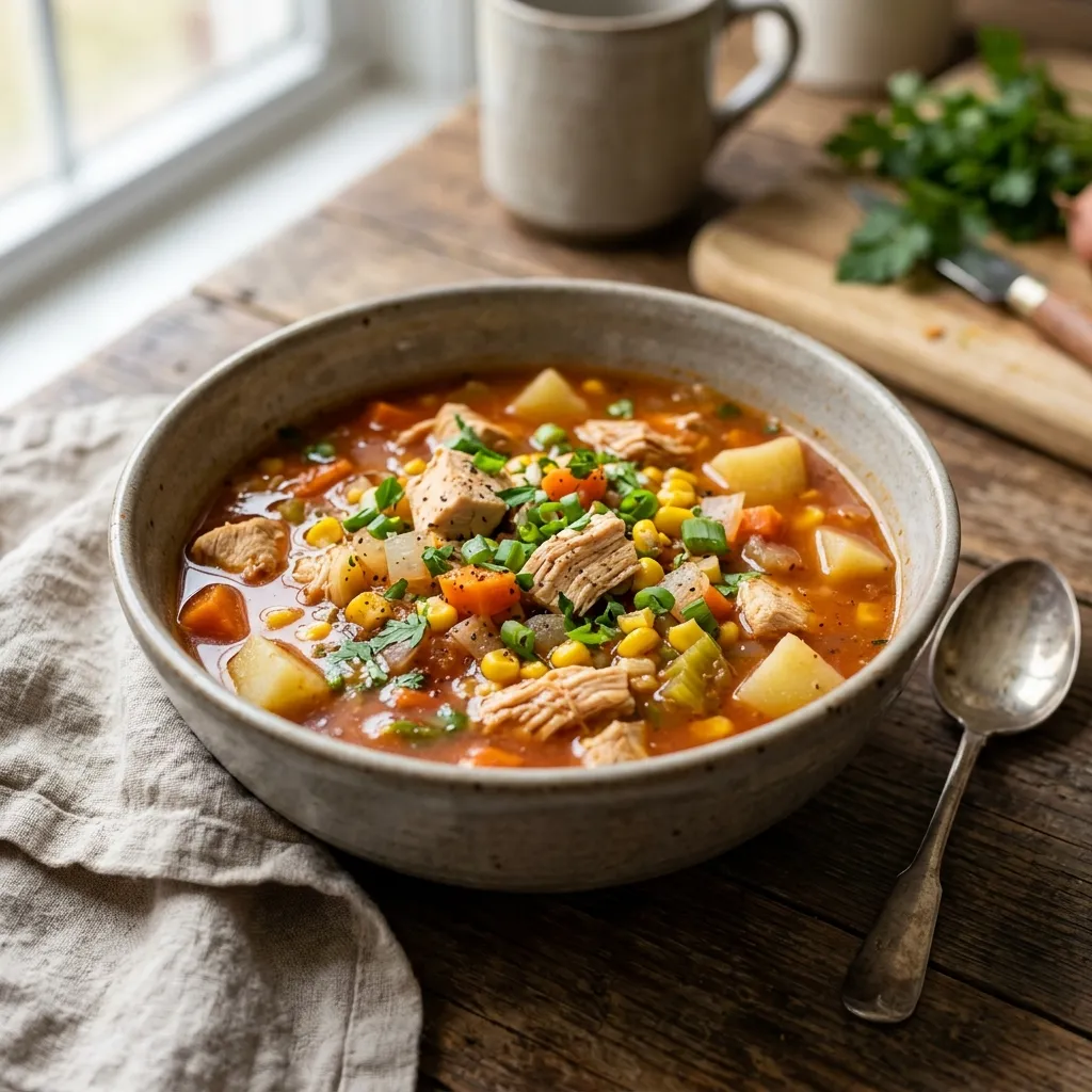 Spicy Crock Pot Chicken Soup With Vegetables