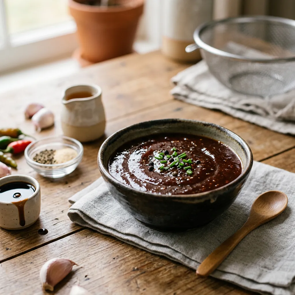 Spicy Homemade Barbecue Sauce With Molasses
