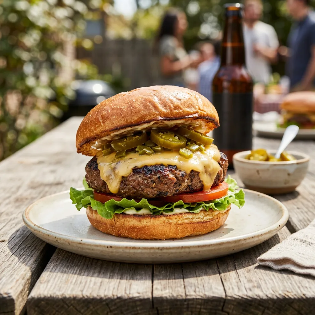 Spicy Jalapeño Cheeseburgers