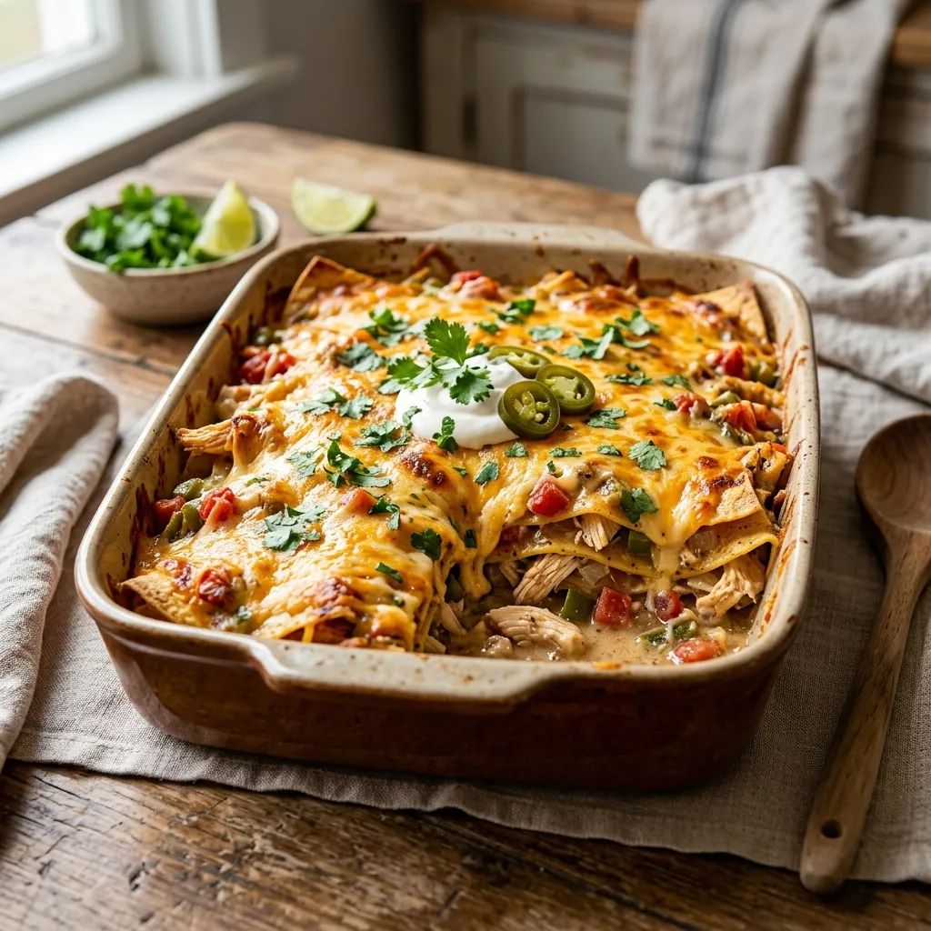 Spicy King Ranch Chicken Casserole