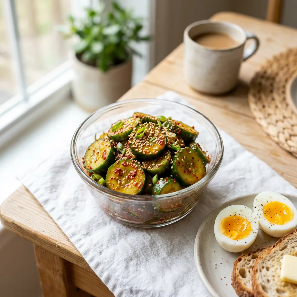 Spicy Korean Cucumber Pickles (Oi Muchim)