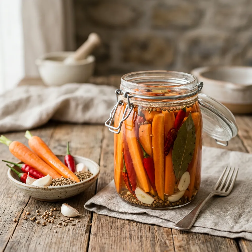 Spicy Pickled Carrots Recipe