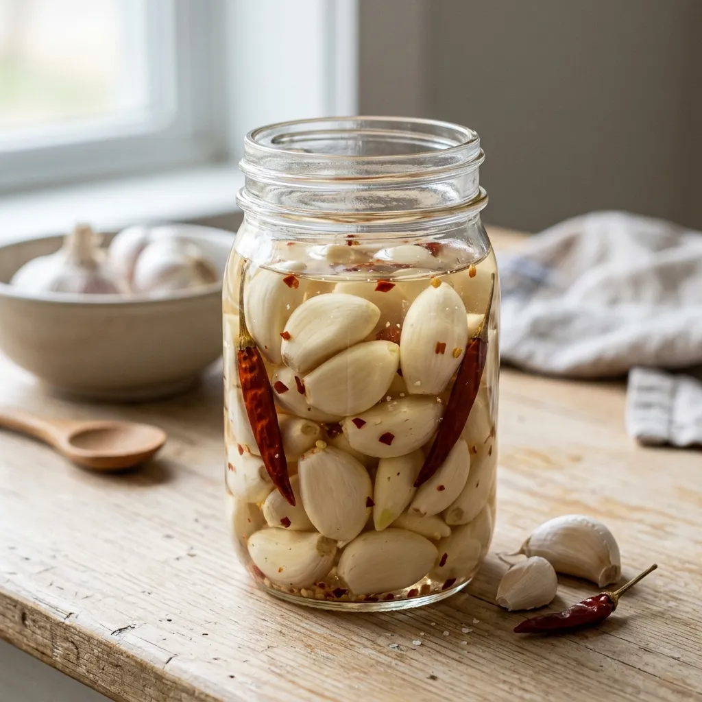 Spicy Pickled Garlic