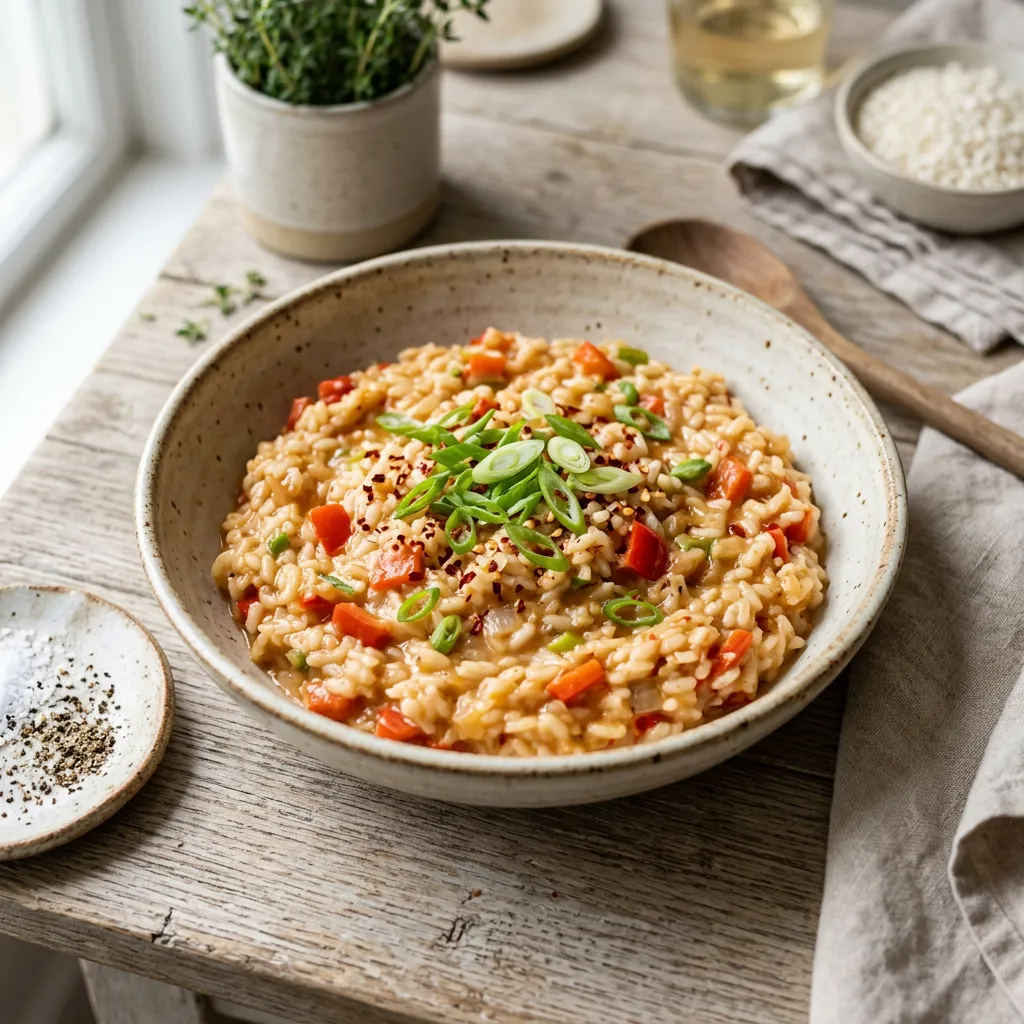 Spicy Risotto With Red Pepper Recipe
