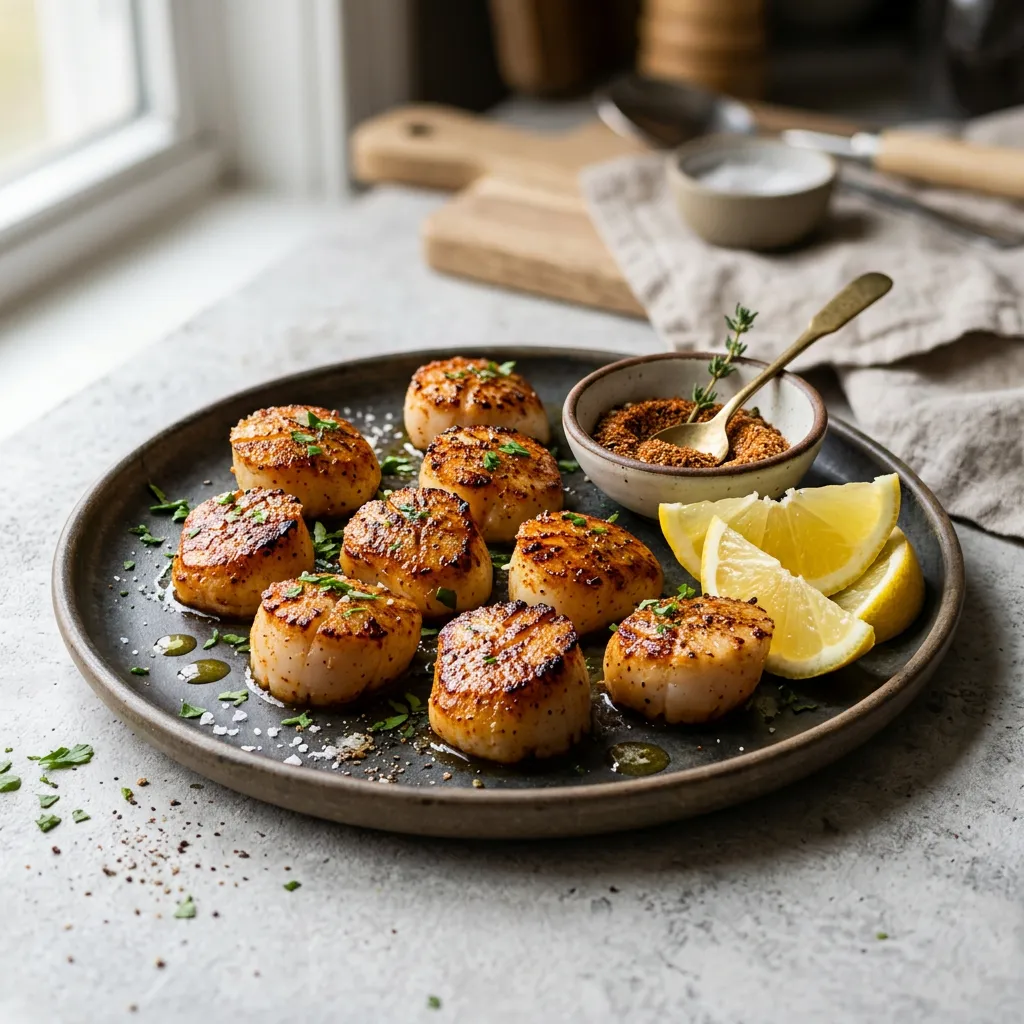 Spicy Seared Scallops