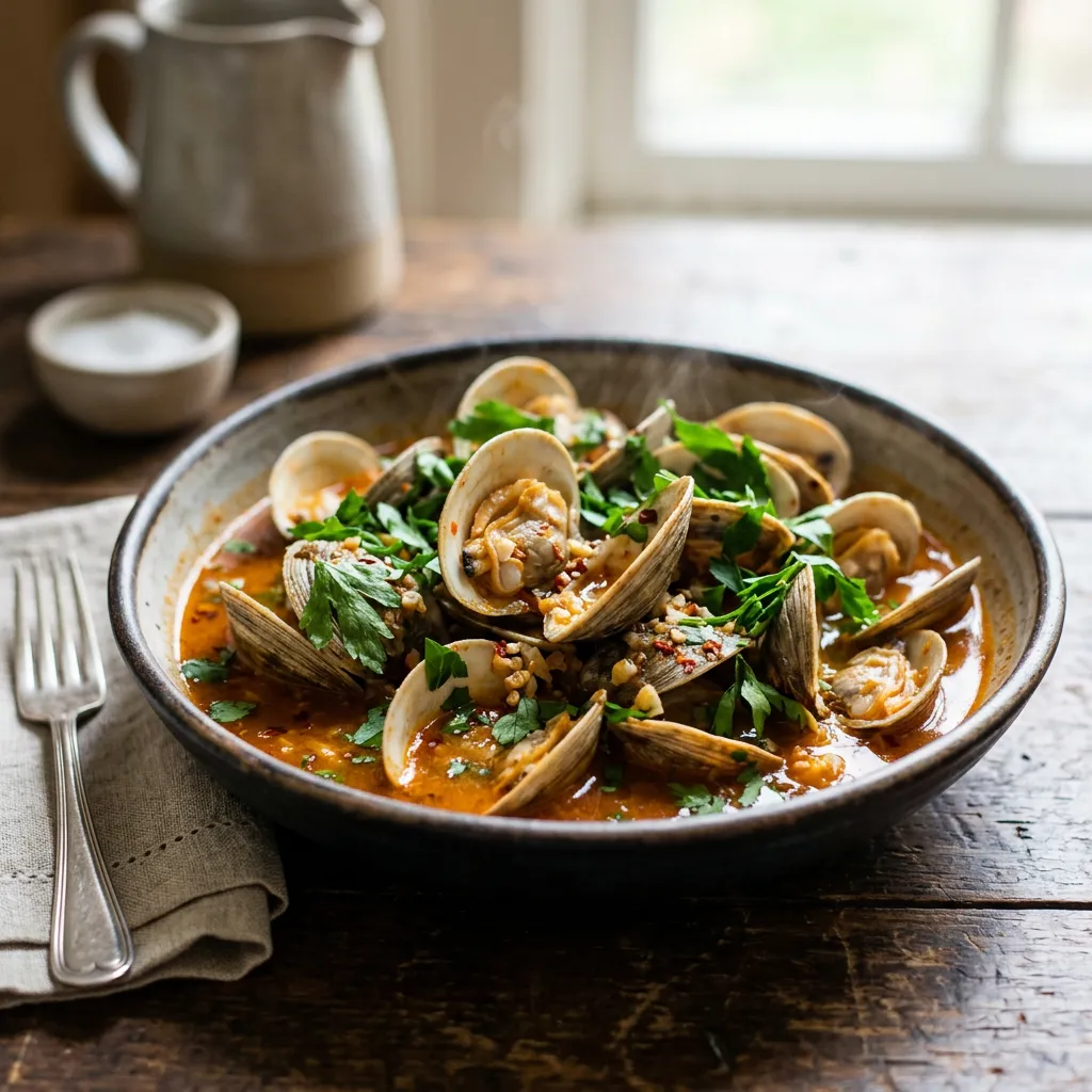 Spicy White Wine Steamed Clams Recipe