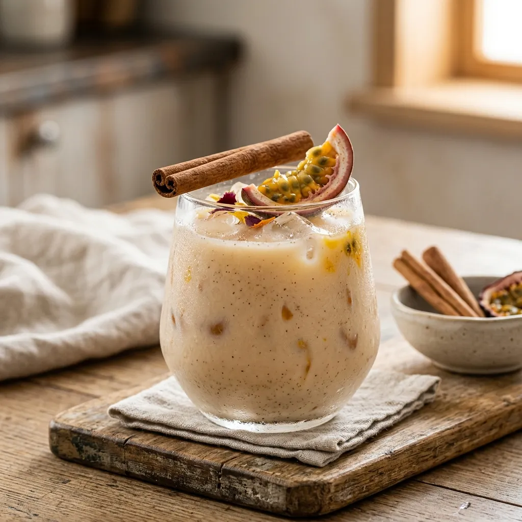 Spiked Passion Fruit Horchata