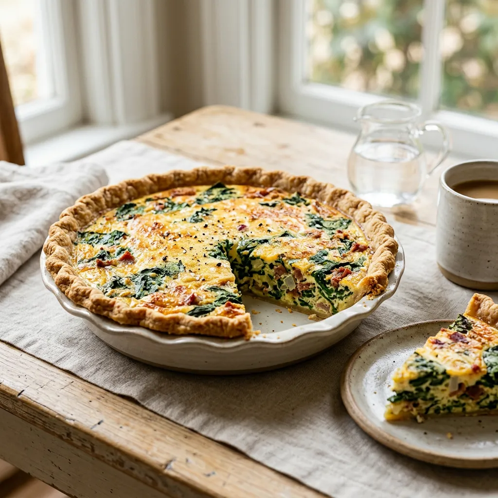 Spinach and Onion Quiche