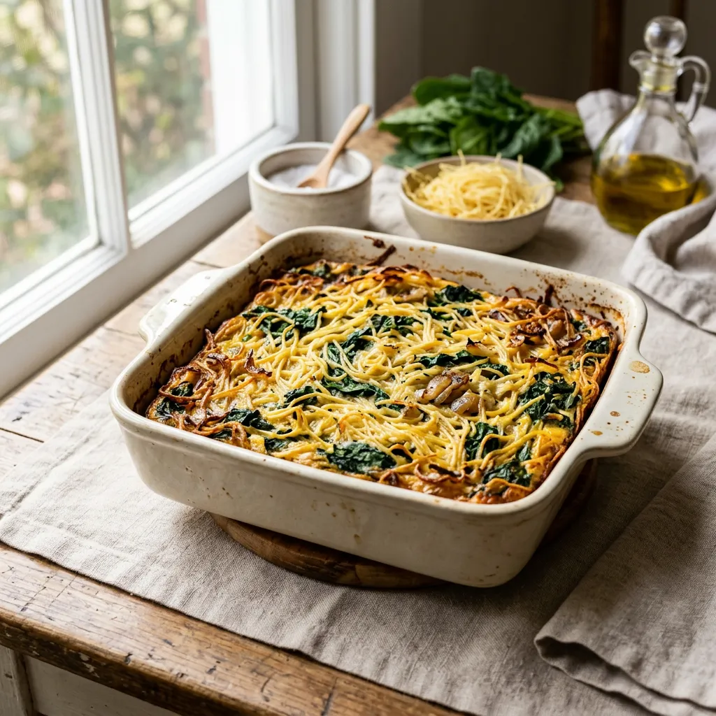 Spinach Noodle Kugel