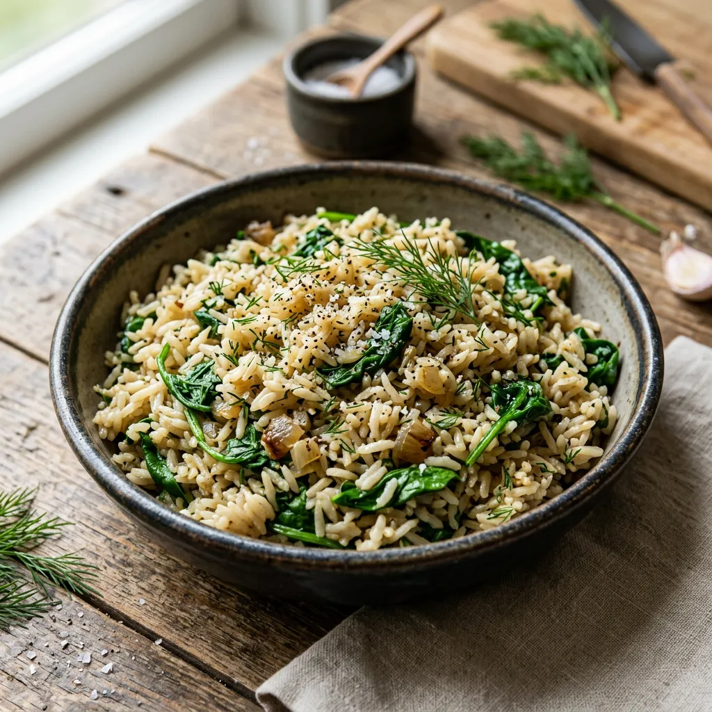 Spinach Rice Pilaf