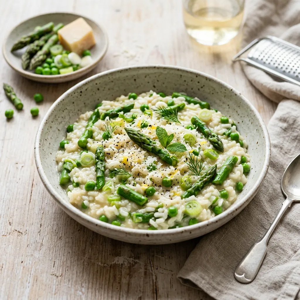 Spring Vegetable Risotto With Asparagus and Peas Recipe