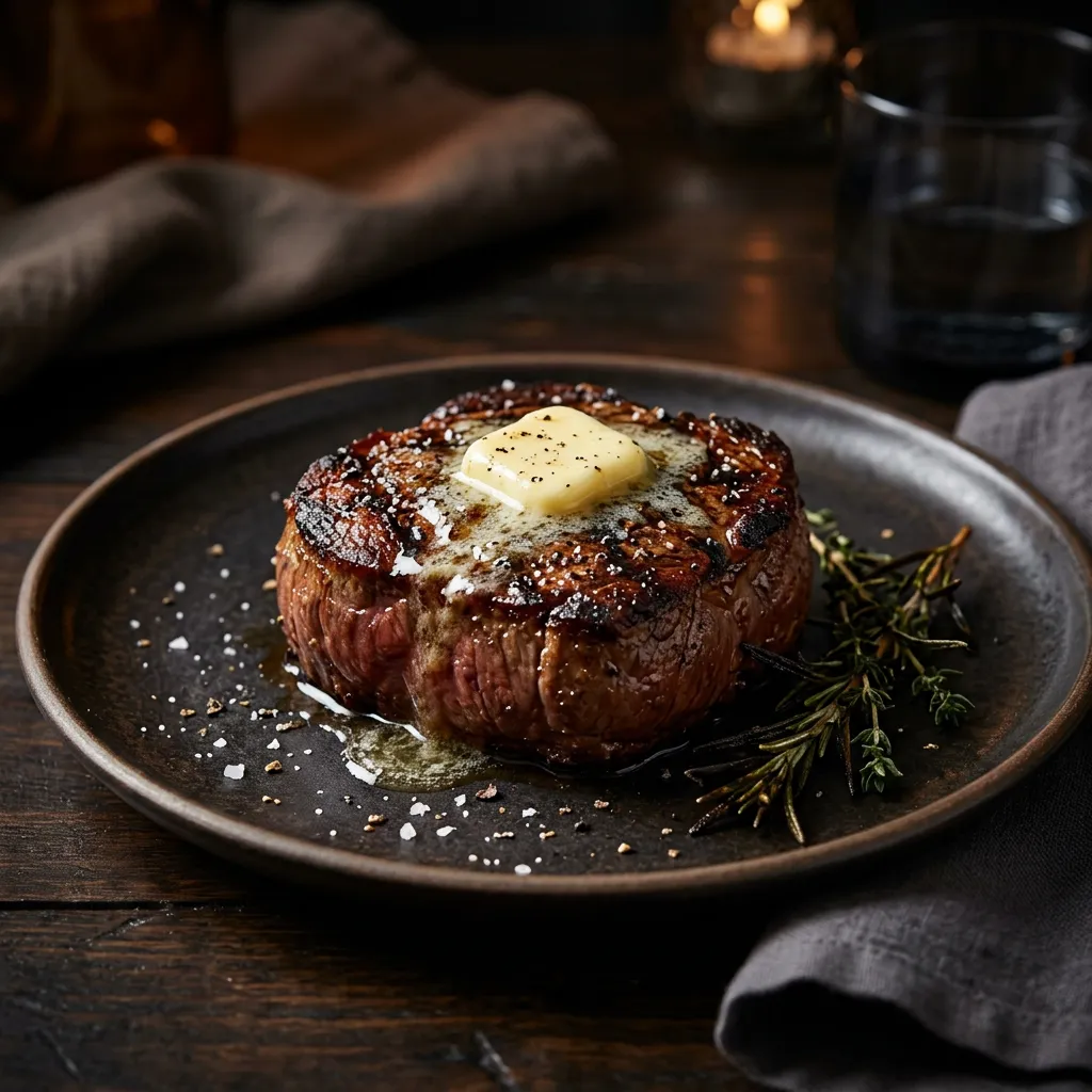 Finished Steakhouse-Style Steak dish