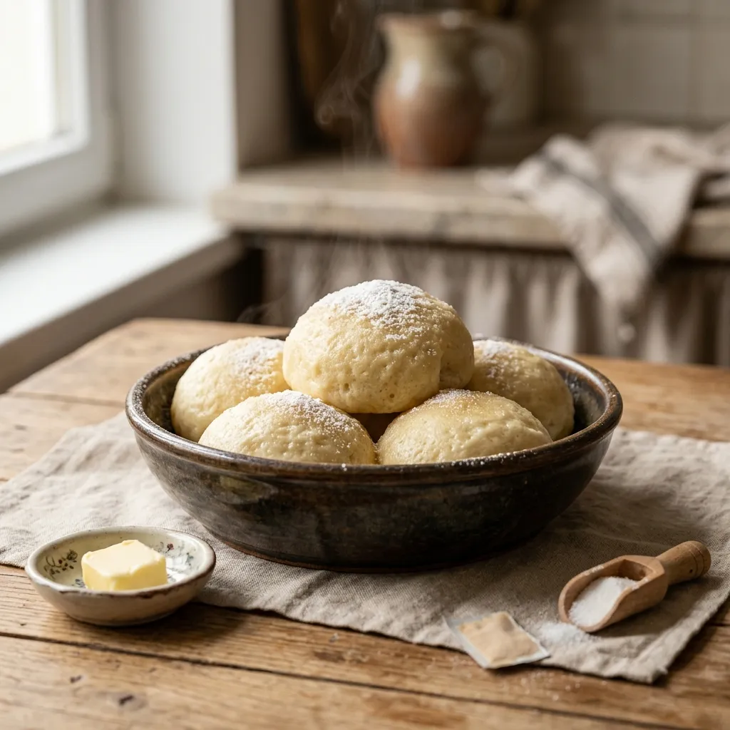 Steamed Yeast Dumplings Recipe - Polish Kluski Na Parze
