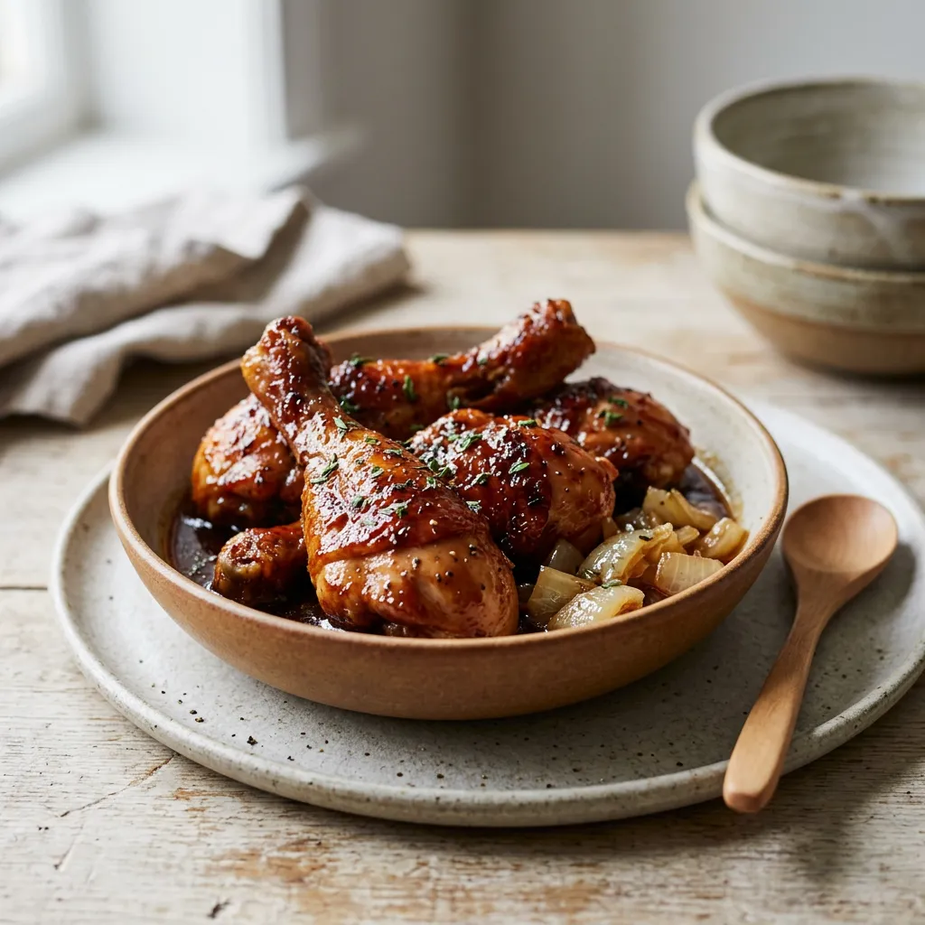 Sticky Slow Cooker Chicken Drumsticks