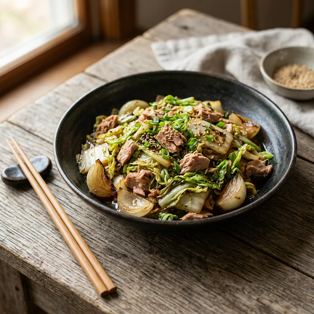 Stir-fried Cabbage With Tuna