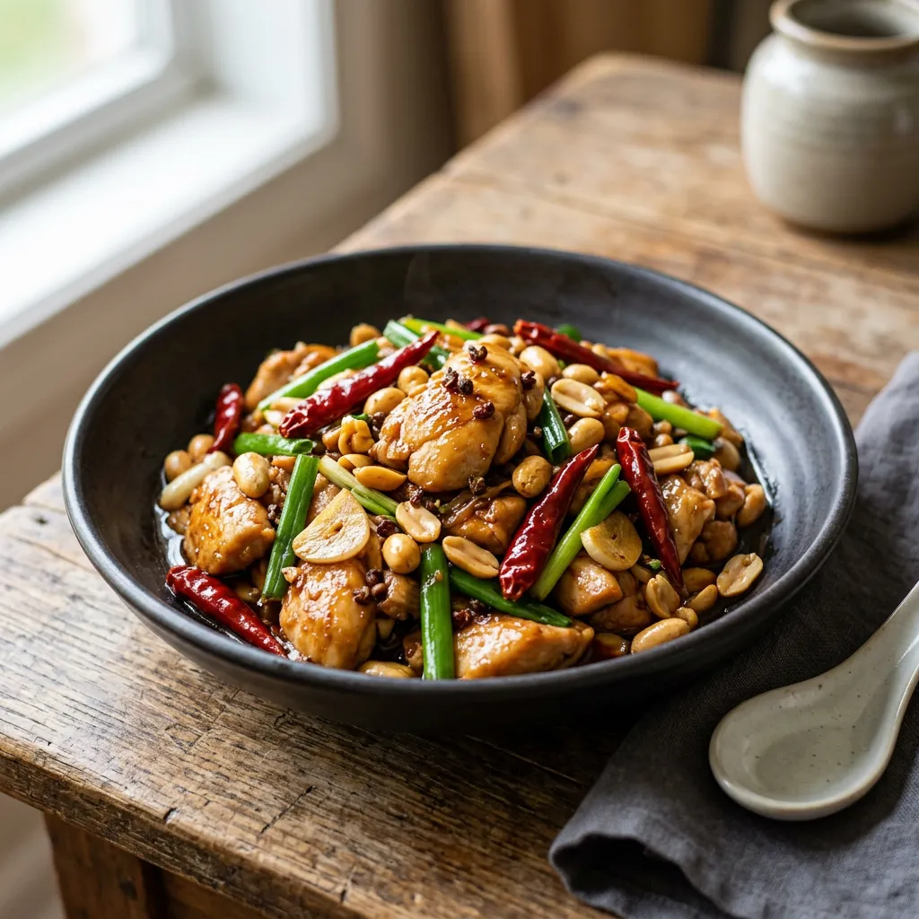 Stir-Fried Kung Pao Chicken With Chile Peppers
