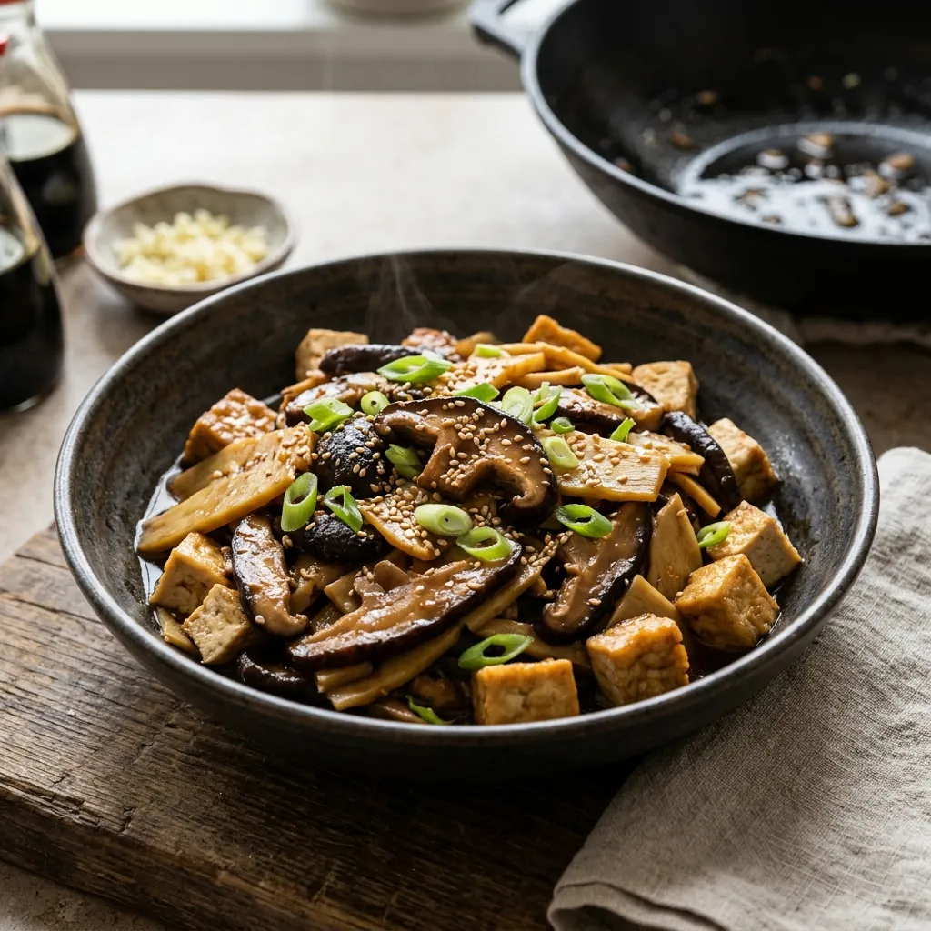 Stir-Fried Mushrooms and Bamboo Shoots