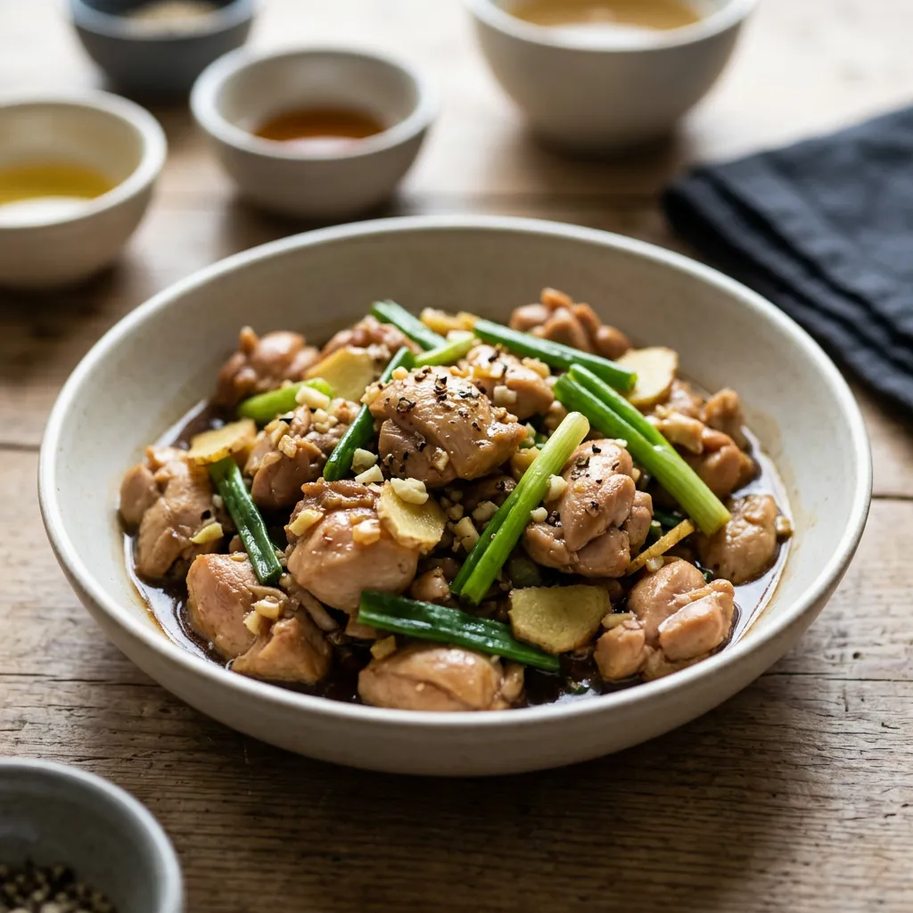 Stir-Fry Chicken in Rice Wine