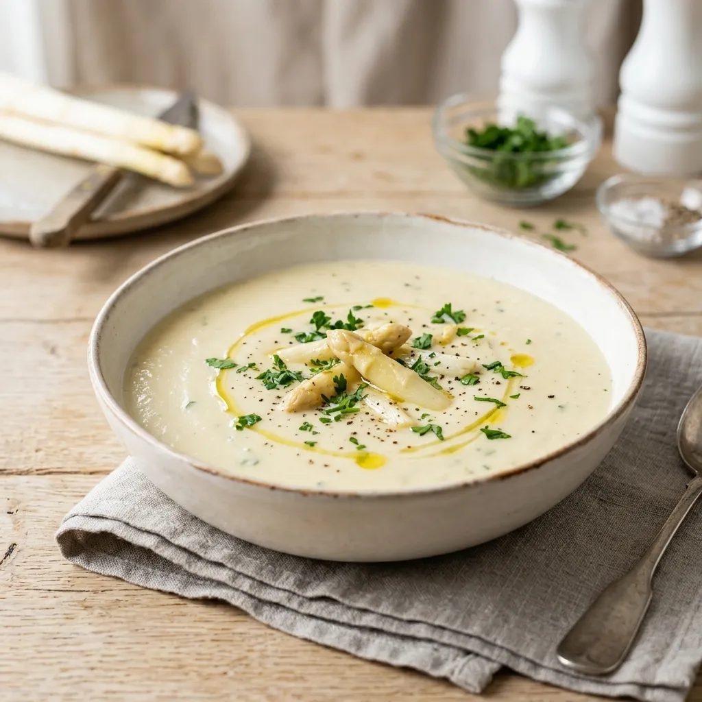 Stir up Some Spargelsuppe (Creamy White Asparagus Soup)