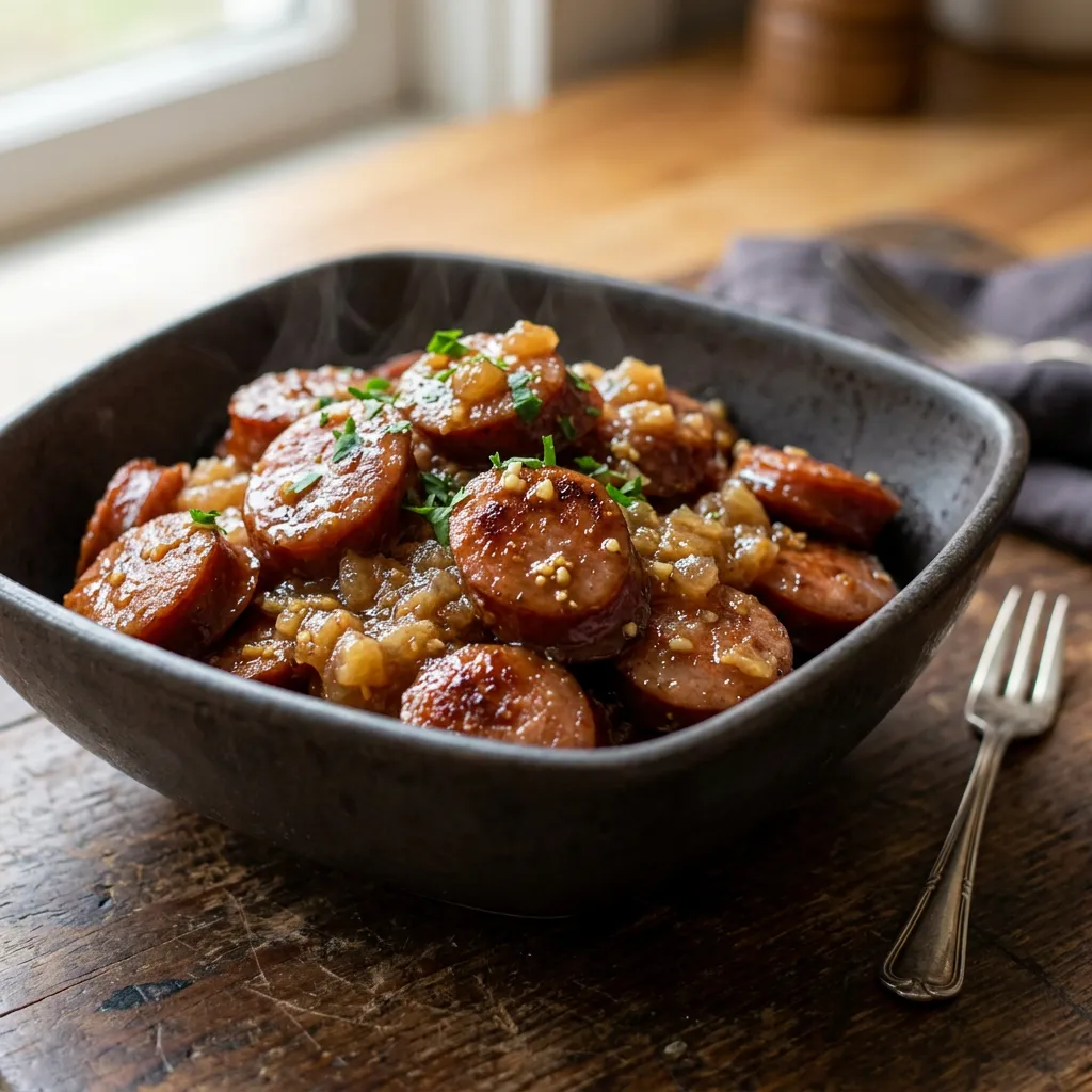 Stovetop Apple Kielbasa