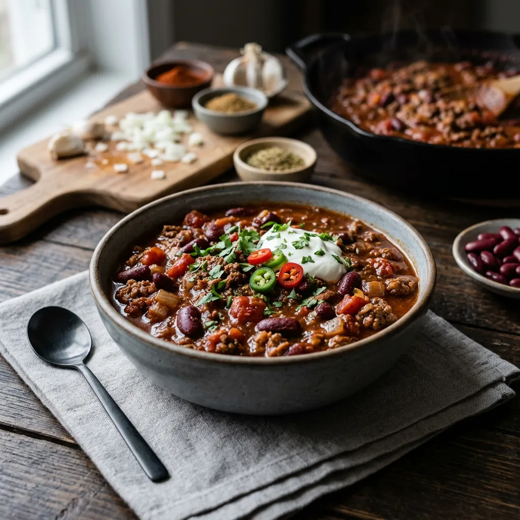 Stovetop Beef Chili