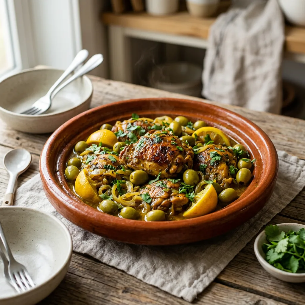 Stovetop Moroccan Chicken With Preserved Lemon and Olives