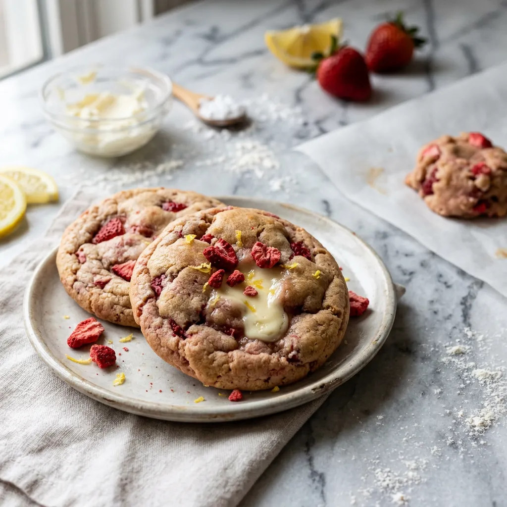 Strawberry Cheesecake Cookies