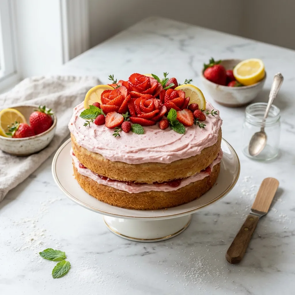 Strawberry-Lemon Mother's Day Cake Recipe