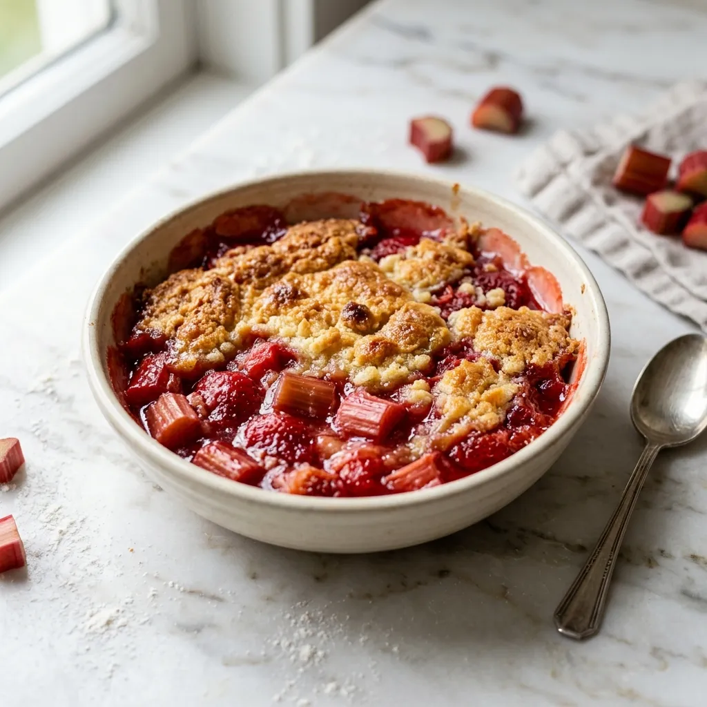 Strawberry-Rhubarb Dump Cake Recipe