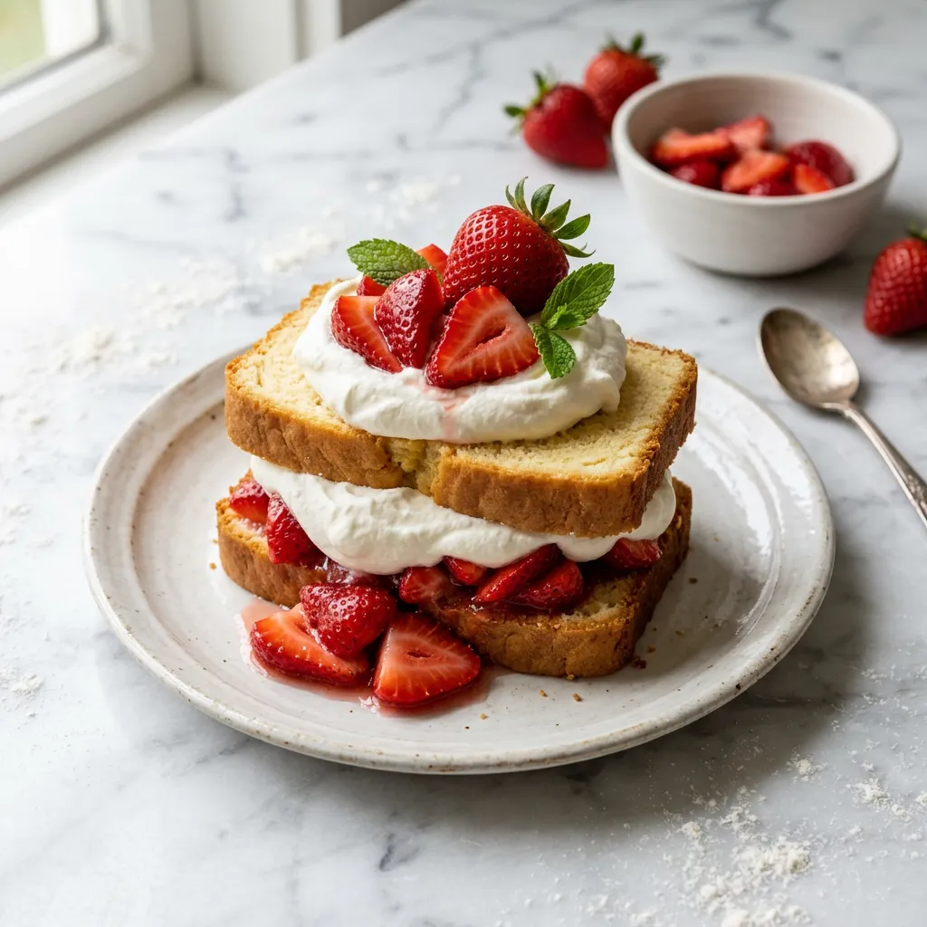 Strawberry Shortcake Made With Pound Cake