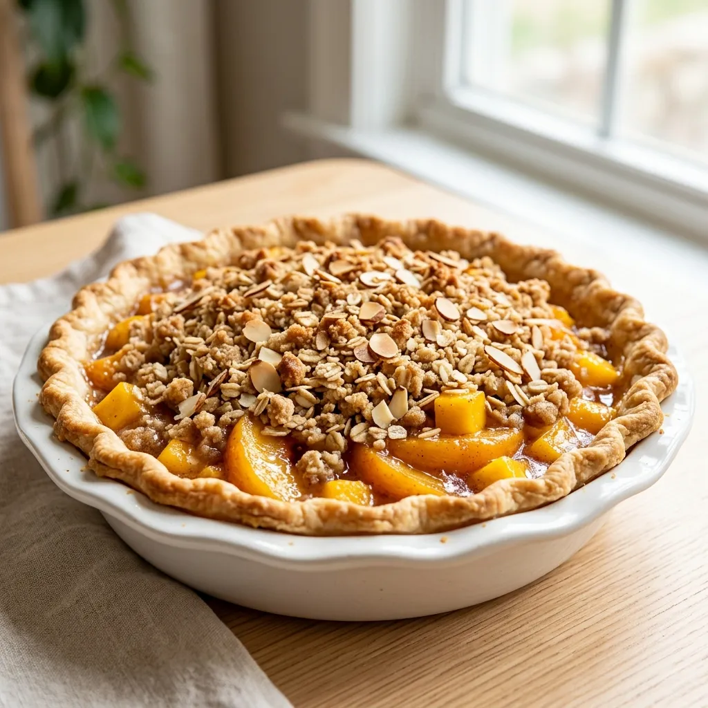 Streusel-Topped Peach Mango Pie