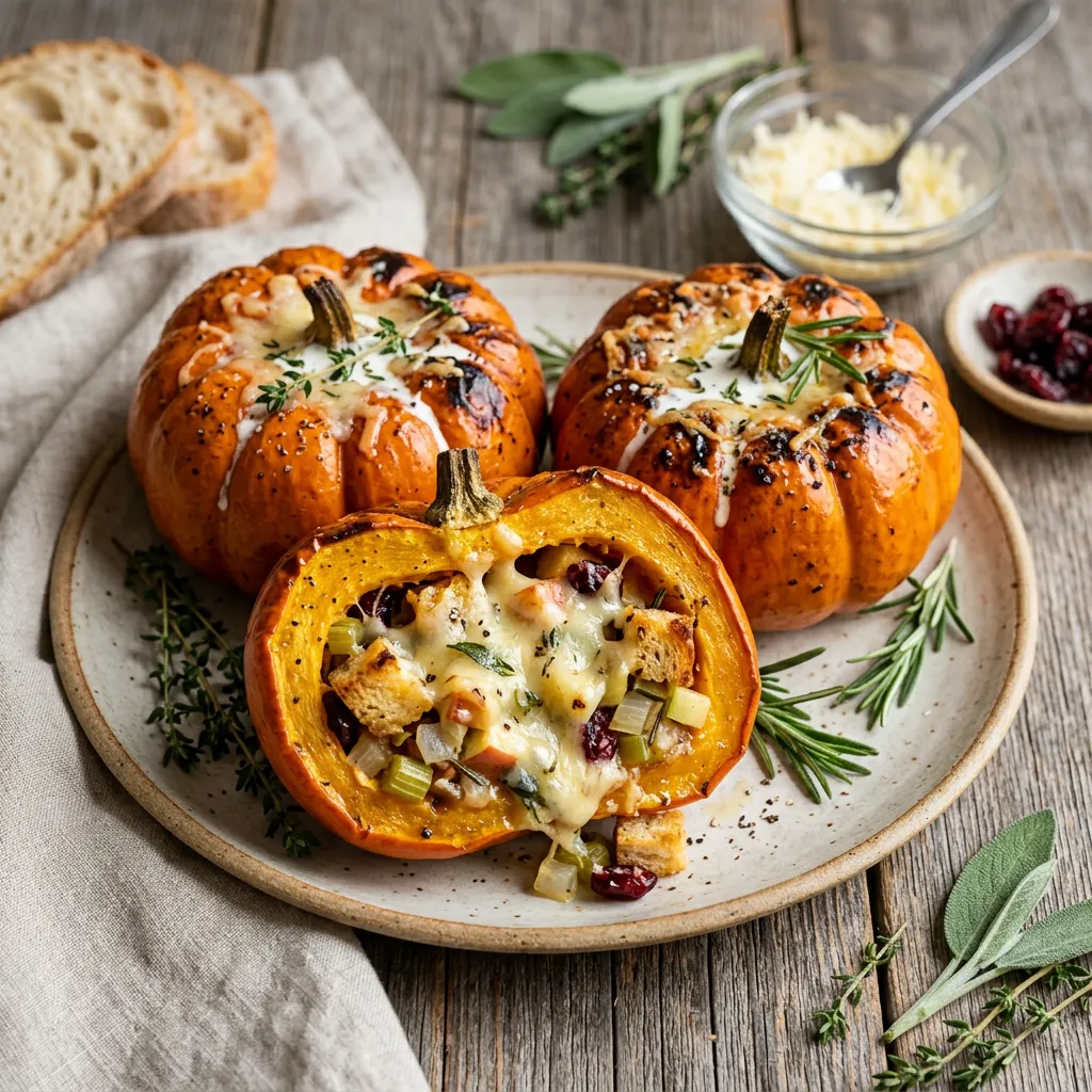 Finished Stuffed Pumpkins dish
