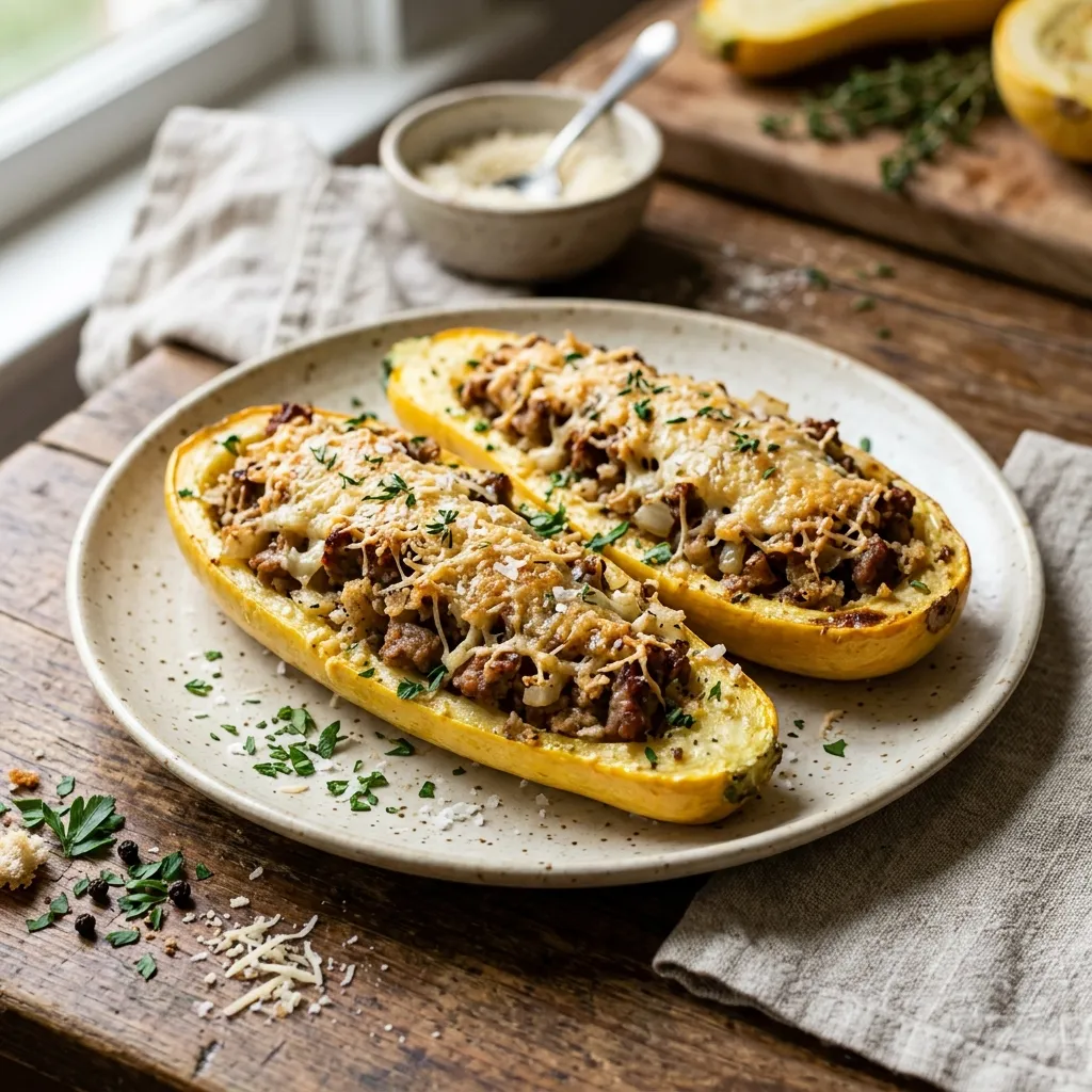 Stuffed Summer Squash