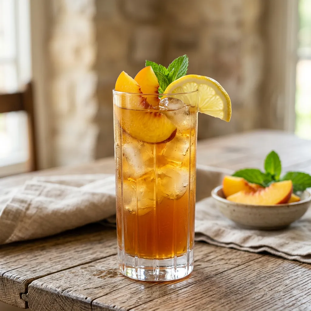 Summer Peach Tea Cocktail