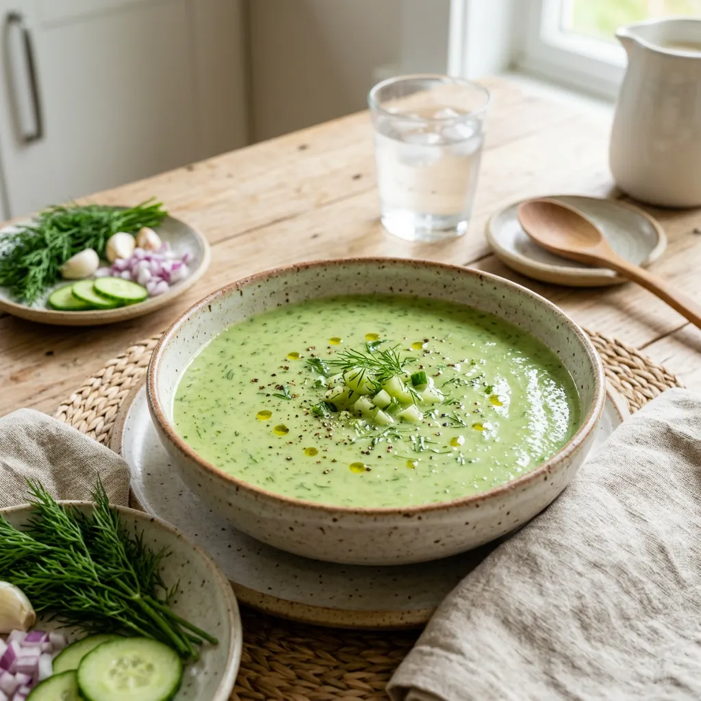 Summer Soup Recipe: Cool Vegan Cucumber Soup